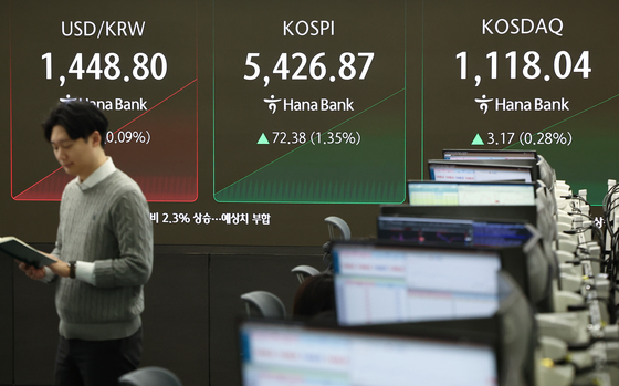 코스피, 장중 5400선 뚫었다