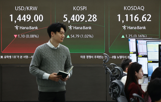 코스피, 장 초반 1%대 올라 5420대