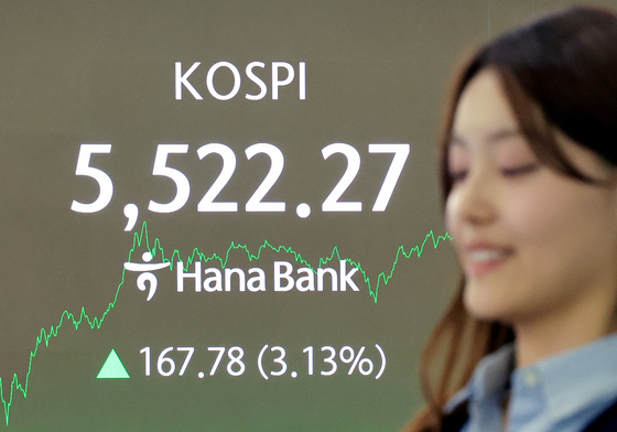 5,500 돌파마감한 코스피