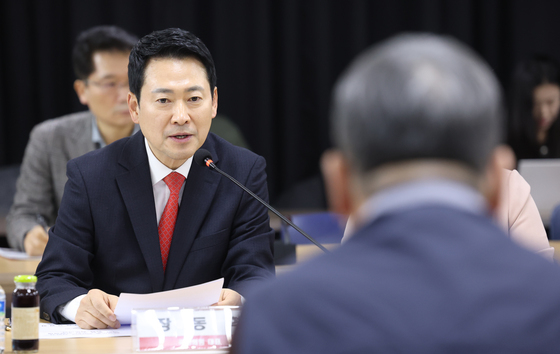 한국노총 간담회 발언하는 장동혁 대표