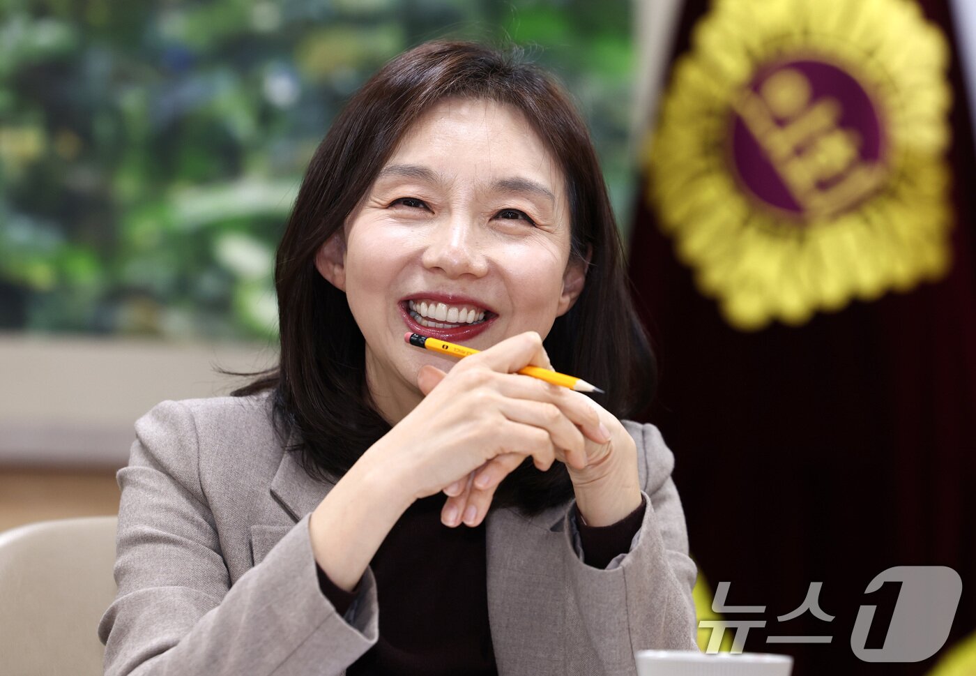 본문 이미지 - 최호정 서울시의회 의장이 12일 서울 중구 서울시의회에서 뉴스1과 인터뷰를 하고 있다. 2026.2.12 ⓒ 뉴스1 최지환 기자