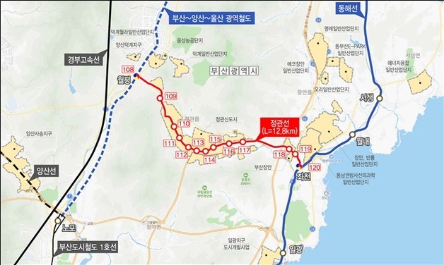 부산 도시철도 정관선 예타 통과…2032년 개통 목표