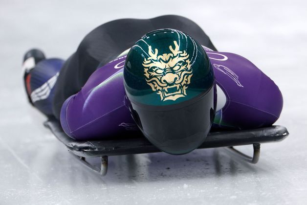 정승기, 스켈레톤 1·2차 주행서 공동 8위…메달권과 0.67초 차[올림픽]