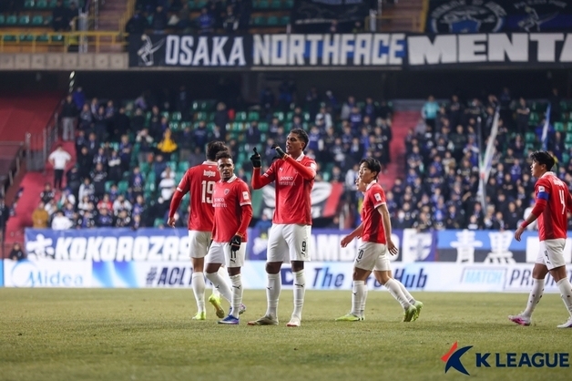 '조르지 동점골' 포항, ACL2 16강 1차전서 감바와 1-1 무승부