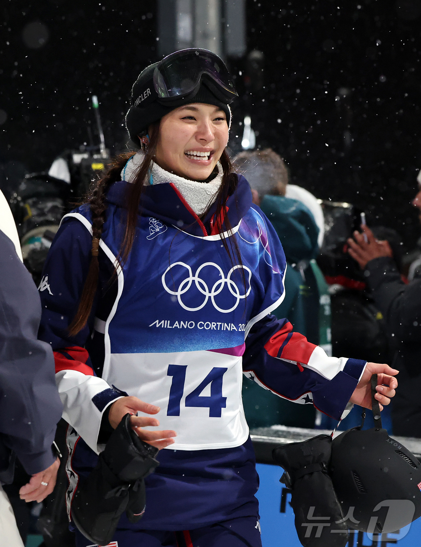 (리비뇨=뉴스1) 김진환 기자 = 미국의 클로이 김이 12일(현지시간) 이탈리아 리비뇨 스노파크에서 열린 2026 밀라노-코르티나담페초 동계올림픽 스노보드 여자 하프파이프 결선에서 …