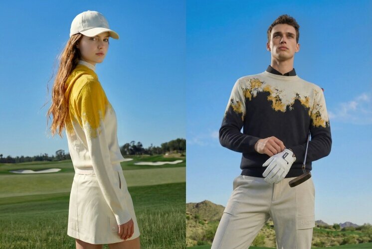 본문 이미지 - 헤지스골프 26 SS시즌 로얄 네이비 웨이브 컬렉션(LF 제공)