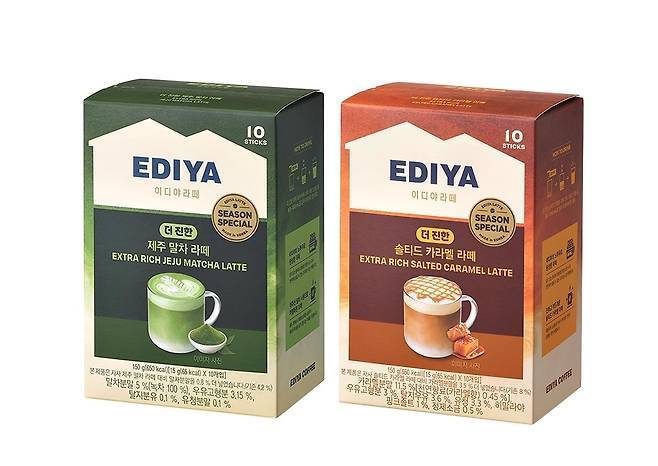 본문 이미지 - '더 진한 라떼' 2종 신제품.(이디야커피 제공)