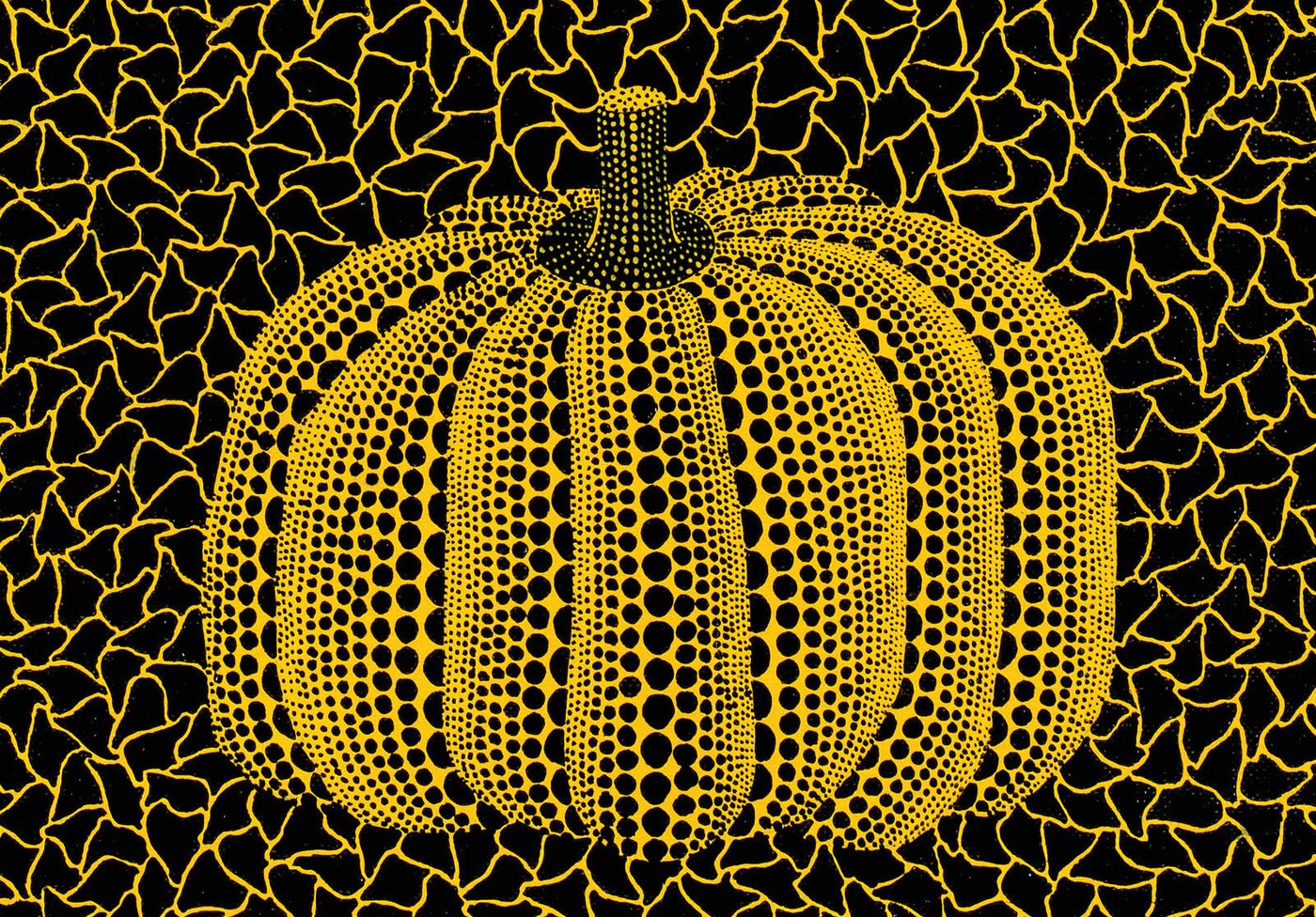 본문 이미지 - 야요이 쿠사마 Yayoi Kusama b.1929 Japanese, Pumpkin, acrylic on canvas, 15.8&times;22.7cm | 1991, 7억4000만~9억 원