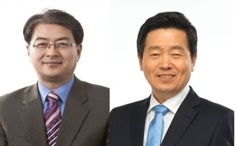 본문 이미지 - 김광직 전 한국가스안전공사 상임감사와 김동진 전 단양군의원.ⓒNews1 /뉴스1 손도언 기자    