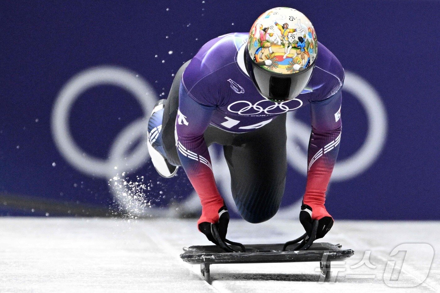 본문 이미지 - 한국 스켈레톤의 김지수가 16위를 마크했다. ⓒ AFP=뉴스1