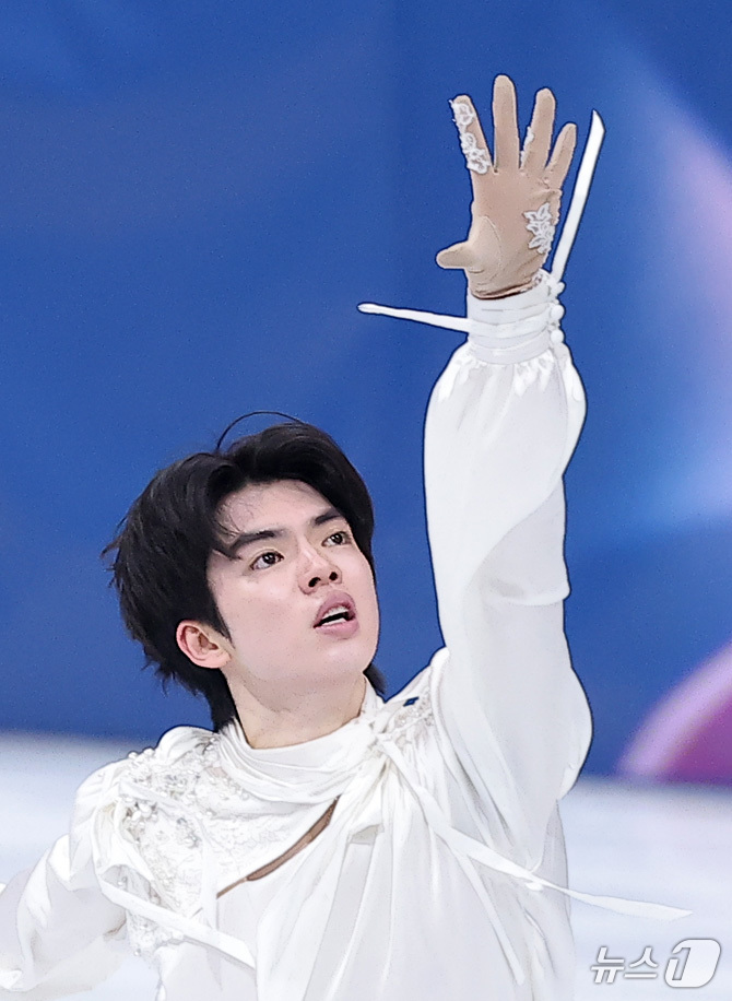 (밀라노=뉴스1) 김성진 기자 = 피겨 차준환이 13일(현지시간) 이탈리아 밀라노 아이스 스케이팅 아레나에서 열린 2026 밀라노·코르티나담페초 동계올림픽 피겨 스케이팅 남자 싱글 …