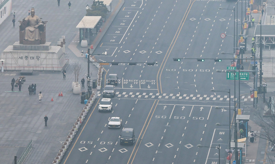 설 연휴, 비교적 한산한 도심