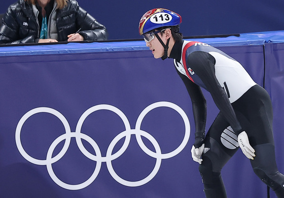주종목 금 노렸는데…'탈락 불운' 쇼트트랙 임종언 "속상해"[올림픽]