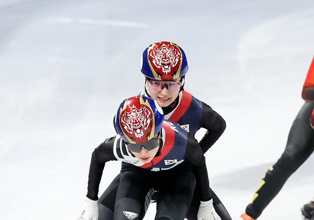 김길리와 교대하는 최민정