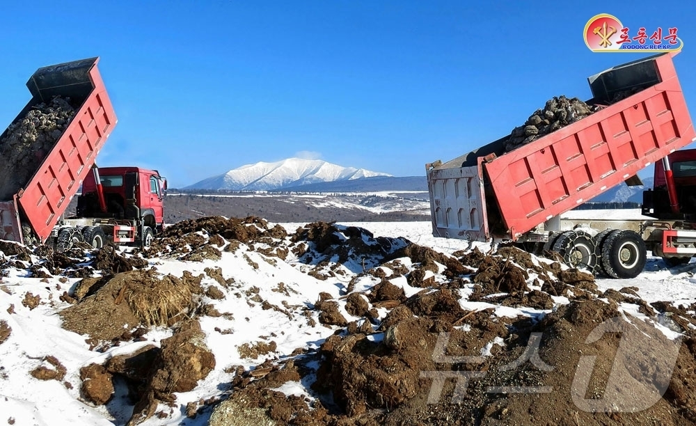(평양 노동신문=뉴스1) = 북한 노동당 기관지 노동신문은 15일 “삼지연시 농장들에서는 지난해 같은 시기에 비해 1.5배나 되는 토양개량제를 더 생산하여 수백정보의 감자밭에 대한 …