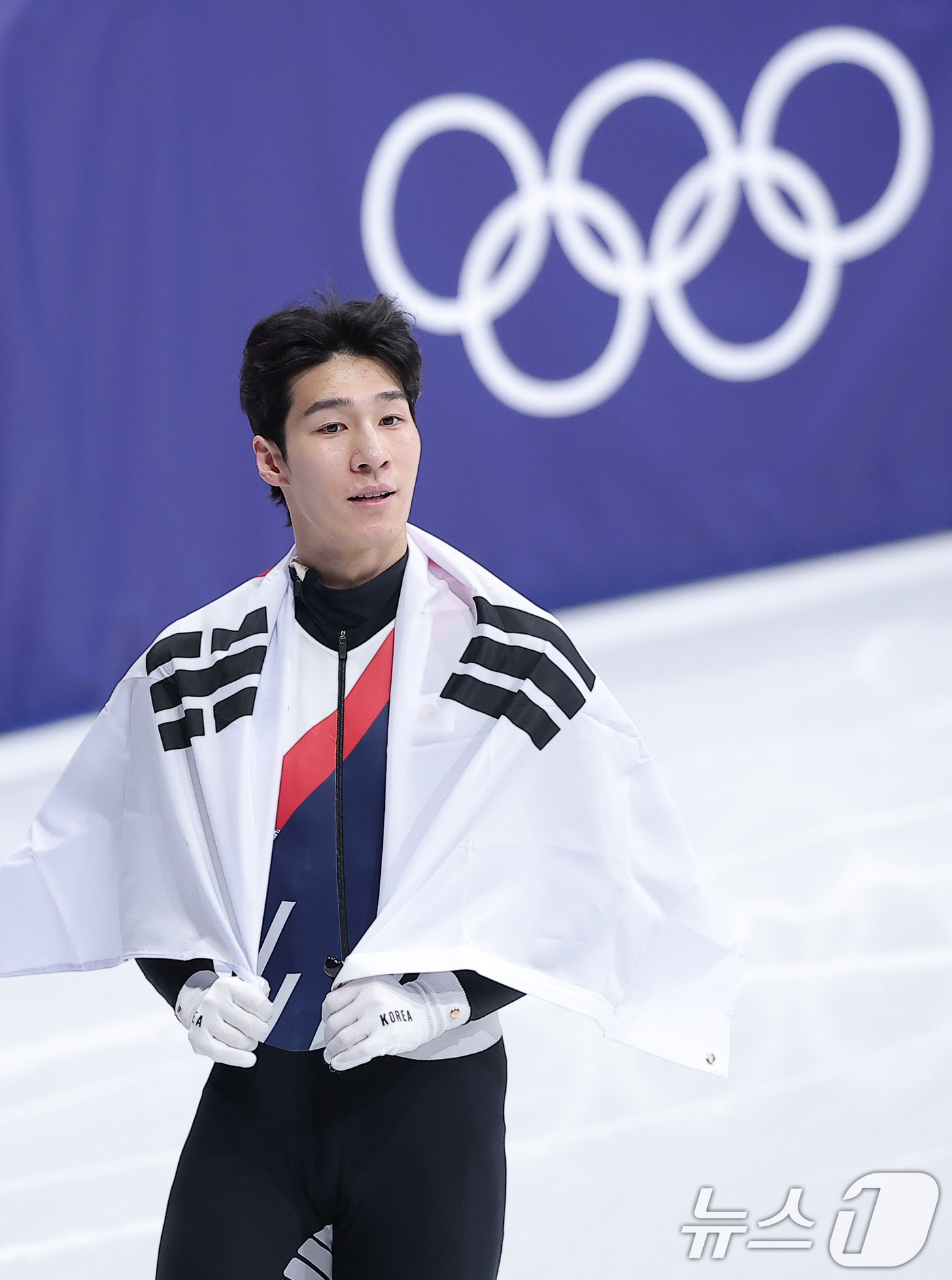 (밀라노=뉴스1) 김성진 기자 = 쇼트트랙 황대헌이 14일(현지시간) 이탈리아 밀라노 아이스스케이팅 아레나에서 열린 2026 밀라노·코르티나담페초 동계올림픽 쇼트트랙 남자 1500 …