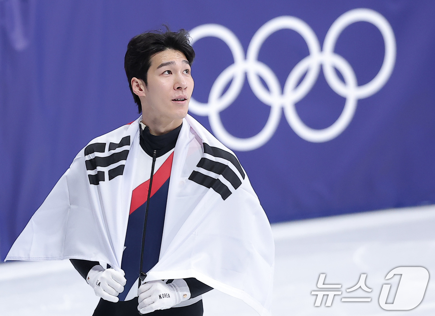 (밀라노=뉴스1) 김성진 기자 = 쇼트트랙 황대헌이 14일(현지시간) 이탈리아 밀라노 아이스스케이팅 아레나에서 열린 2026 밀라노·코르티나담페초 동계올림픽 쇼트트랙 남자 1500 …