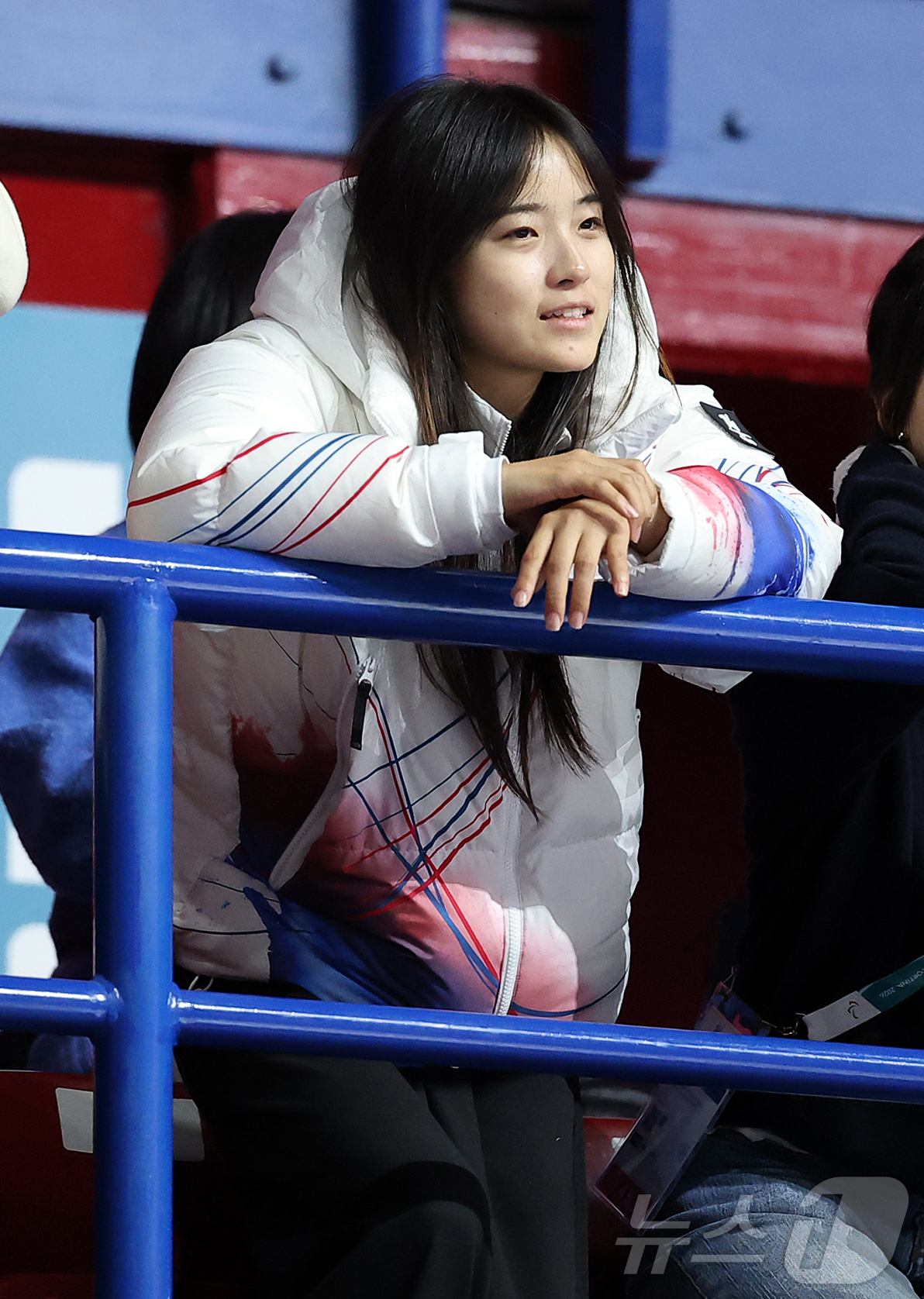 (밀라노=뉴스1) 김진환 기자 = 스노보드 하프파이프 금메달을 획득한 최가온이 14일(현지시간) 이탈리아 밀라노 아이스 스케이팅 아레나에서 열린 2026 밀라노·코르티나담페초 동계 …