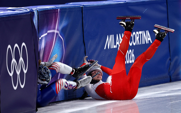 '김길리 충돌' 美스토더드, 또 꽈당…쇼트트랙 1000m 탈락[올림픽]