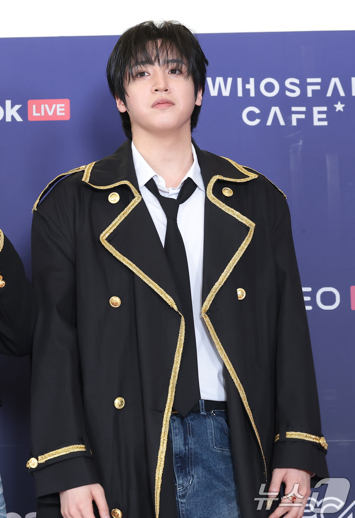 (서울=뉴스1) 권현진 기자 = 펜타곤 우석이 15일 오후 서울 송파구의올림픽공원 KSPO돔에서 열린 '33주년 한터뮤직어워즈 2025’ 레드카펫 행사에 참석해 포즈를 취하고 있다 …