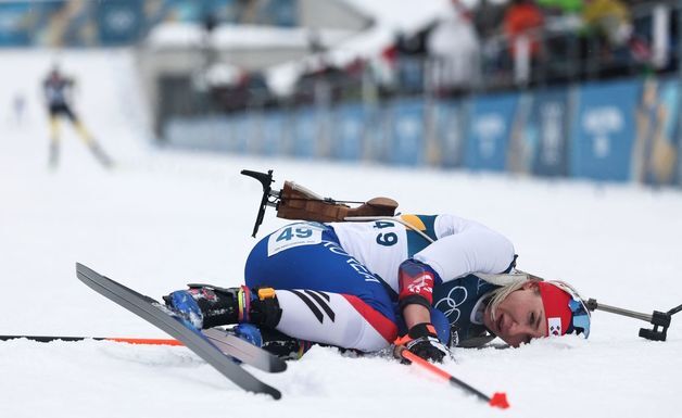 '귀화 태극전사' 압바꾸모바, 바이애슬론 10㎞ 추적 55위[올림픽]