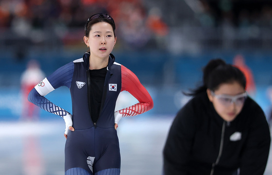 경기 마친 김민선·경기 준비하는 이나현