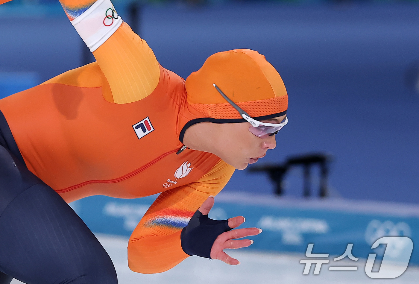 (밀라노=뉴스1) 김성진 기자 = 네덜란드 스피드스케이팅 유타 레이르담이 15일(현지시간) 이탈리아 밀라노 스피드스케이팅 스타디움 열린 2026 밀라노·코르티나담페초 동계올림픽 스 …