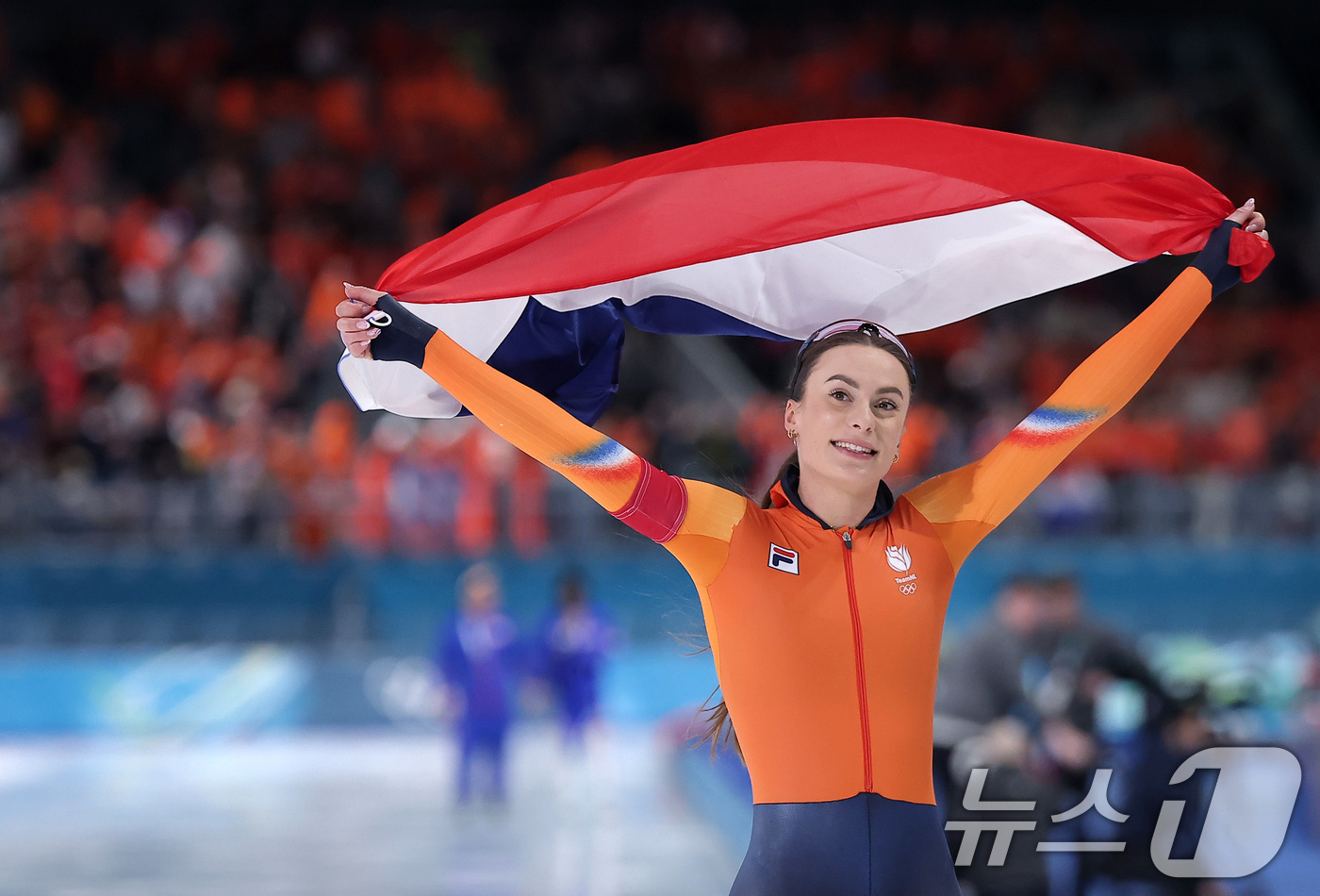 (밀라노=뉴스1) 김성진 기자 = 네덜란드 스피드스케이팅 펨케 콕이 15일(현지시간) 이탈리아 밀라노 스피드스케이팅 스타디움 열린 2026 밀라노·코르티나담페초 동계올림픽 스피드스 …