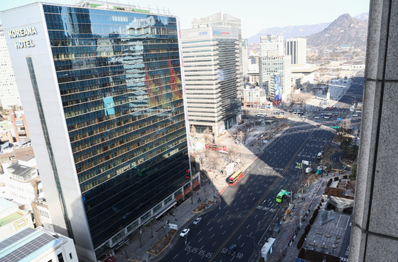 설 명절로 텅빈 도심