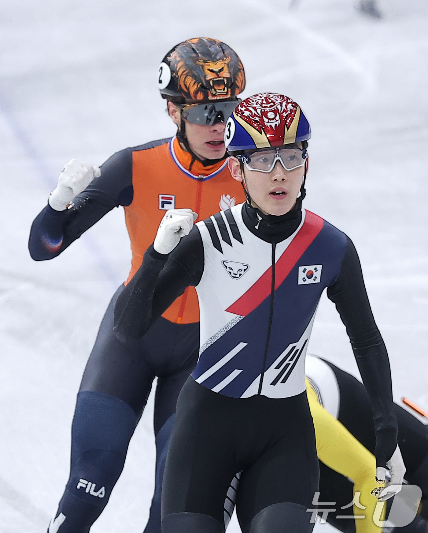 (밀라노=뉴스1) 김성진 기자 = 쇼트트랙 임종언이 16일(현지시간) 이탈리아 밀라노 아이스스케이팅 아레나에서 열린 2026 밀라노·코르티나담페초 동계올림픽 쇼트트랙 남자 5000 …