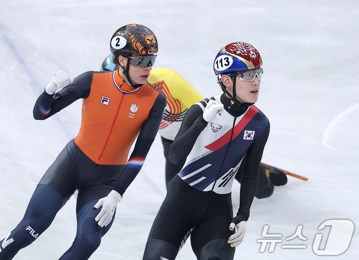 (밀라노=뉴스1) 김성진 기자 = 쇼트트랙 임종언이 16일(현지시간) 이탈리아 밀라노 아이스스케이팅 아레나에서 열린 2026 밀라노·코르티나담페초 동계올림픽 쇼트트랙 남자 5000 …