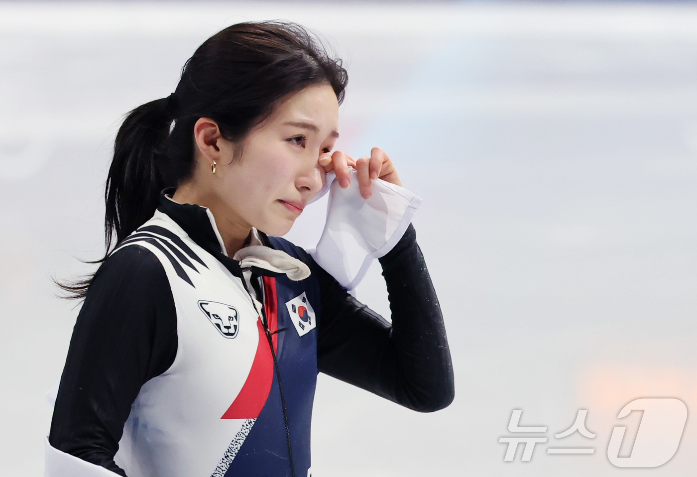 (밀라노=뉴스1) 김진환 기자 = 쇼트트랙 김길리가 16일(현지시간) 이탈리아 밀라노 아이스스케이팅 아레나에서 열린 2026 밀라노·코르티나담페초 동계올림픽 쇼트트랙 여자 1000 …