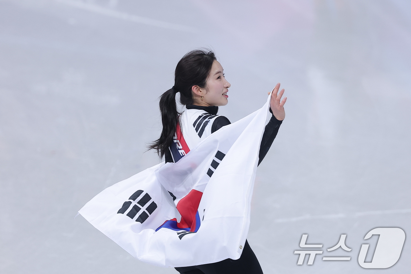 (밀라노=뉴스1) 김성진 기자 = 쇼트트랙 김길리가 16일(현지시간) 이탈리아 밀라노 아이스스케이팅 아레나에서 열린 2026 밀라노·코르티나담페초 동계올림픽 쇼트트랙 여자 1000 …