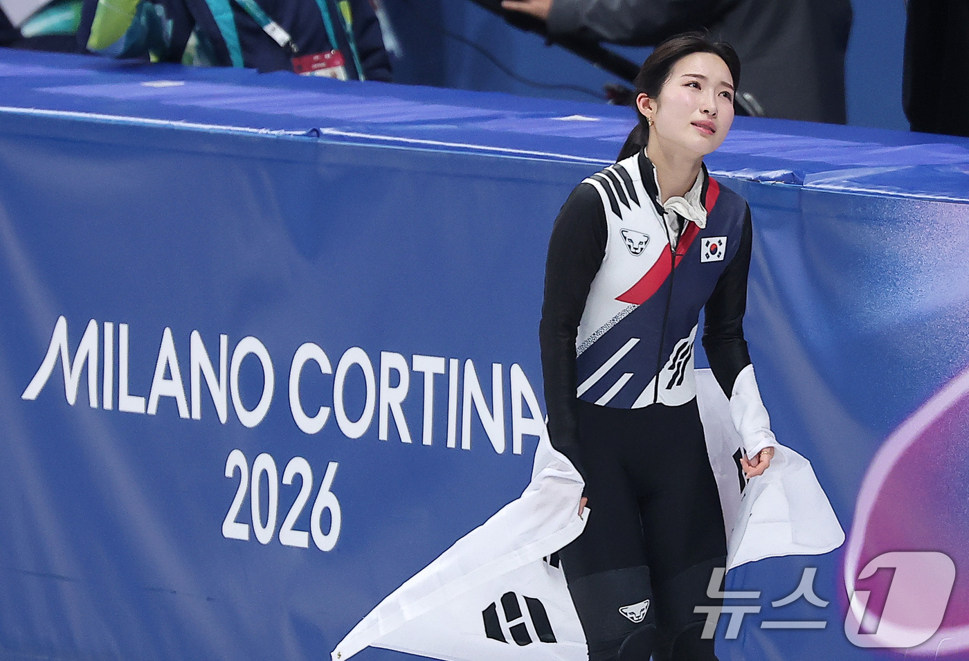 (밀라노=뉴스1) 김성진 기자 = 쇼트트랙 김길리가 16일(현지시간) 이탈리아 밀라노 아이스스케이팅 아레나에서 열린 2026 밀라노·코르티나담페초 동계올림픽 쇼트트랙 여자 1000 …