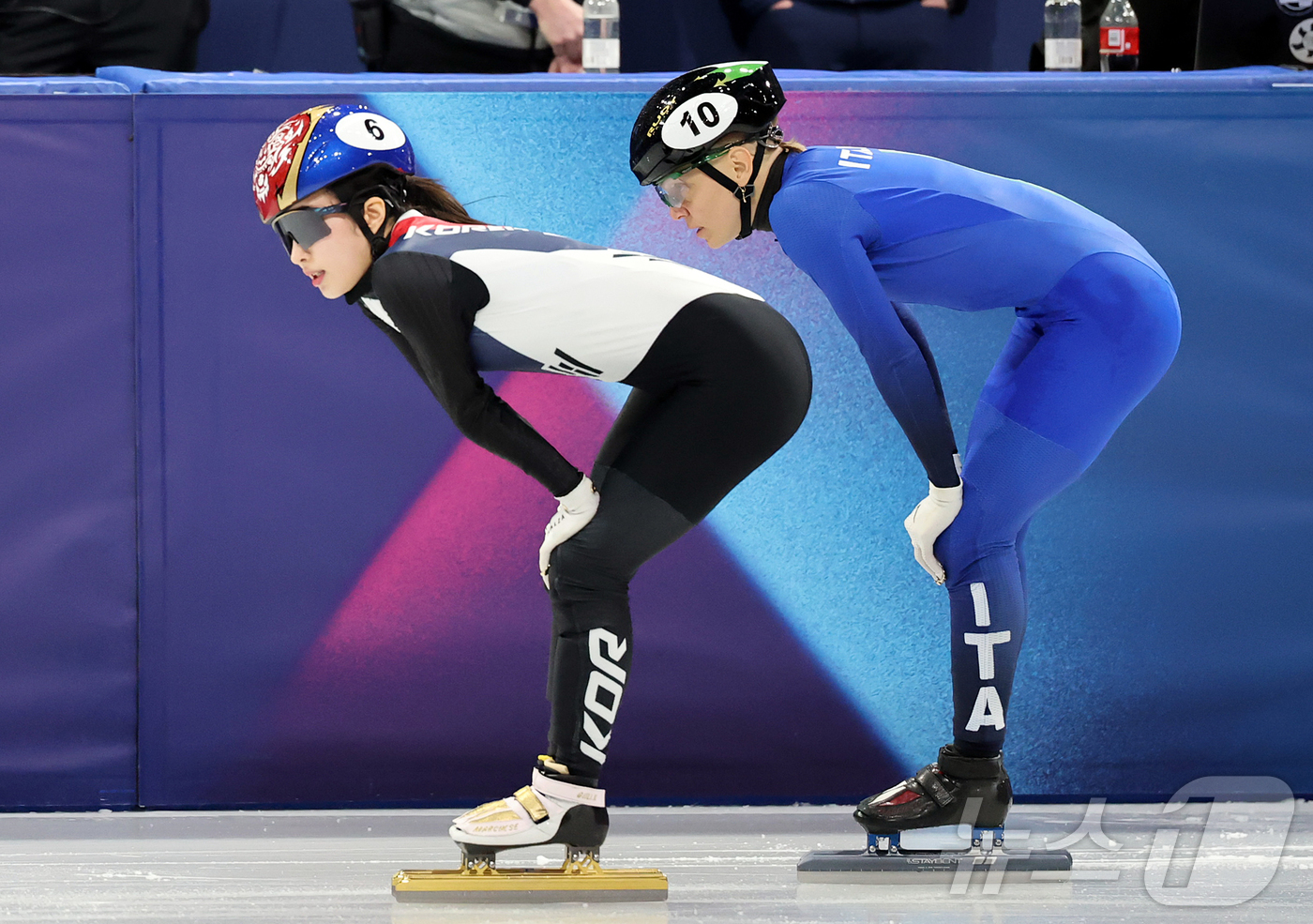 (밀라노=뉴스1) 김진환 기자 = 쇼트트랙 김길리가 16일(현지시간) 이탈리아 밀라노 아이스스케이팅 아레나에서 열린 2026 밀라노·코르티나담페초 동계올림픽 쇼트트랙 여자 1000 …