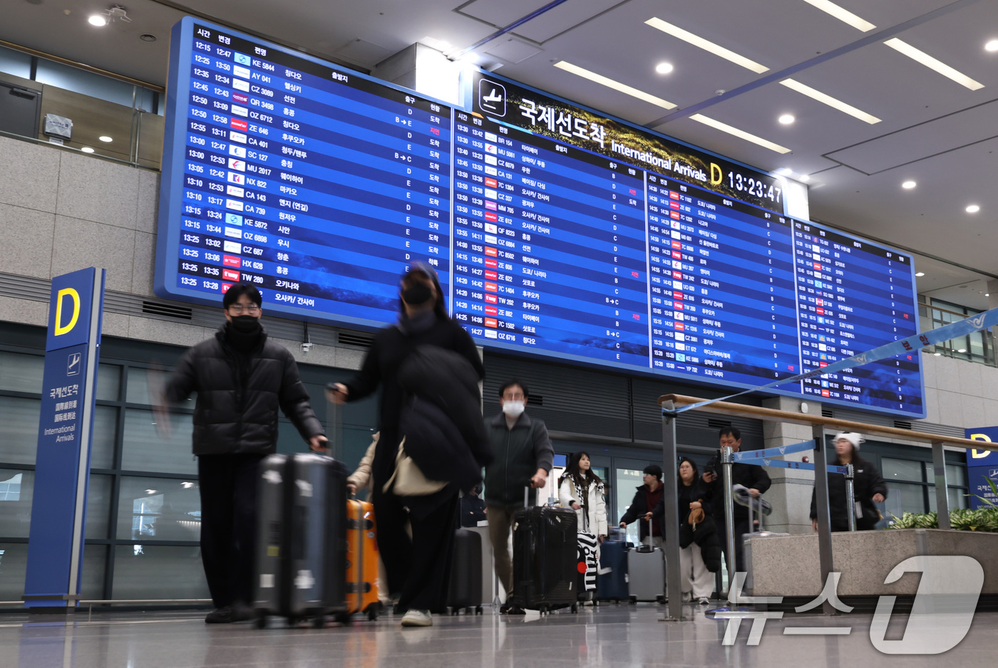(인천공항=뉴스1) 구윤성 기자 = 설 연휴 마지막날인 18일 오후 인천국제공항 제1여객터미널에서 해외여행객들이 입국하고 있다. 2026.2.18/뉴스1
