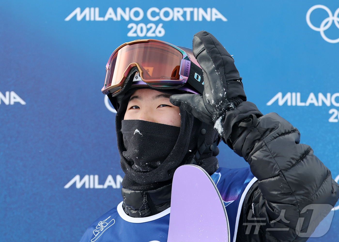 (리비뇨=뉴스1) 김진환 기자 = 스노보드 유승은이 18일(현지시간) 이탈리아 리비뇨 스노파크에서 열린 2026 밀라노·코르티나담페초 동계올림픽 스노보드 여자 슬로프스타일 3차 결 …