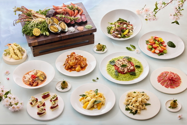 봄나물·말차·칵테일…카시아 속초 '스프링 다이닝' 공개