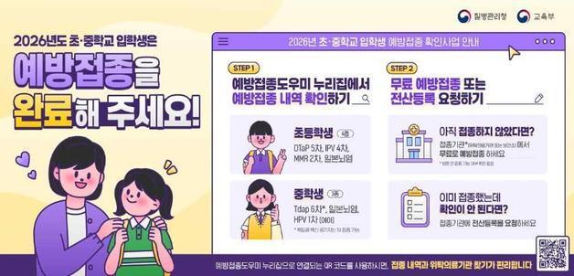 "예방접종 확인하세요"…고창군, 초·중학교 입학생 접종 확인
