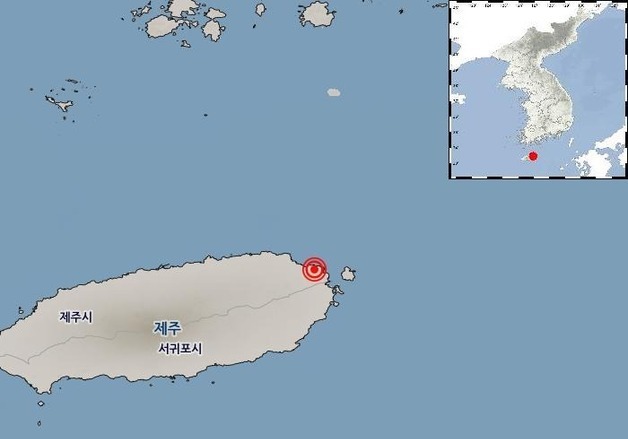 제주 동쪽 지역서 규모 2.2 지진…"피해 없을 것"