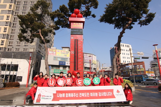 전북 사랑의열매, 3년 만에 온도계 뚫었다…'106도' 달성