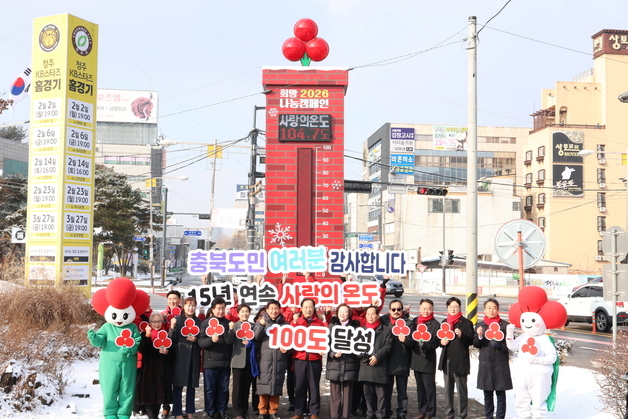충북 사랑의온도탑 104.7도…희망나눔 62일 여정 마무리