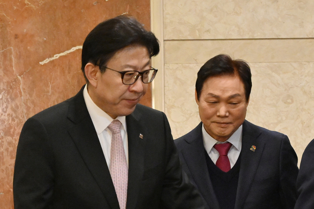 연석회의 마친 박형준 부산시장·박완수 경남지사