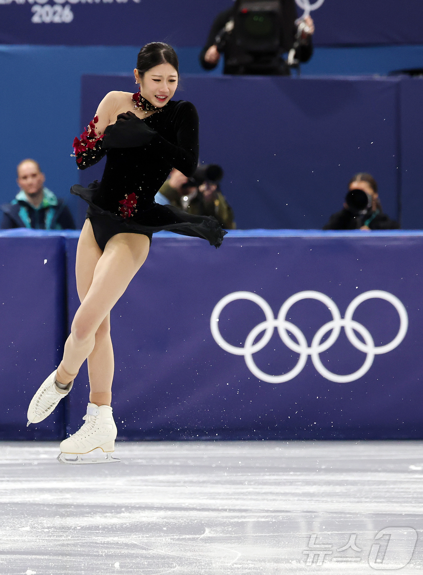 (밀라노=뉴스1) 김진환 기자 = 피겨 이해인이 19일(현지시간) 이탈리아 밀라노 아이스스케이팅 아레나에서 열린 2026 밀라노·코르티나담페초 동계올림픽 피겨 스케이팅 여자 싱글 …