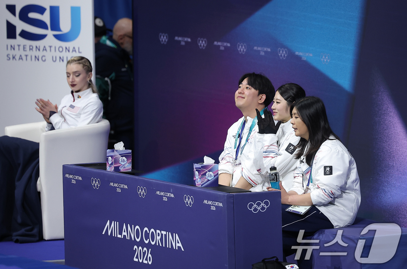 (밀라노=뉴스1) 김성진 기자 = 피겨 이해인이 19일(현지시간) 이탈리아 밀라노 아이스스케이팅 아레나에서 열린 2026 밀라노·코르티나담페초 동계올림픽 피겨 스케이팅 여자 싱글 …