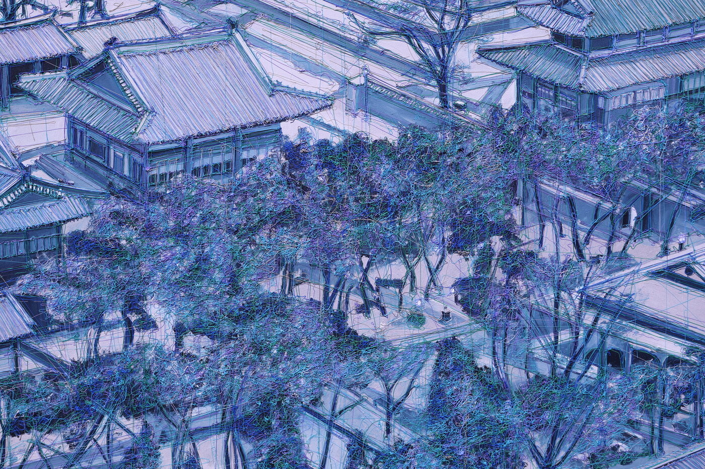 본문 이미지 - 김란, Mixed media on Canvas, 130.0 x 162.2cm, 2024 (노화랑 제공)