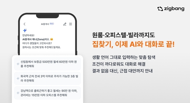 직방, 'AI중개사 서비스' 적용 범위 확대…원투룸·오피스텔·빌라 추가