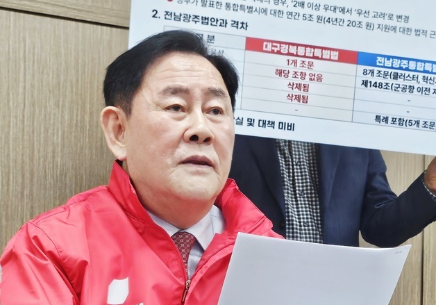 최경환 "TK통합, 광주·전남에 완패…이재명 처분에만 목매"