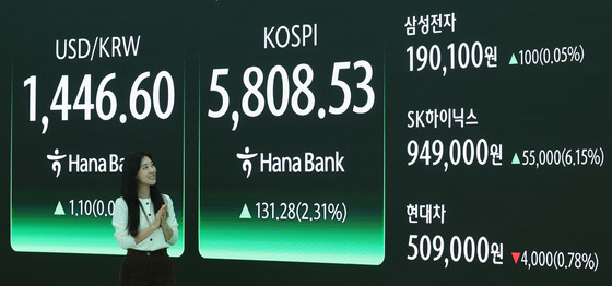 SK하이닉스 6.15%↑ 시총 25위에서 23위로 두 계단 상승(상보)