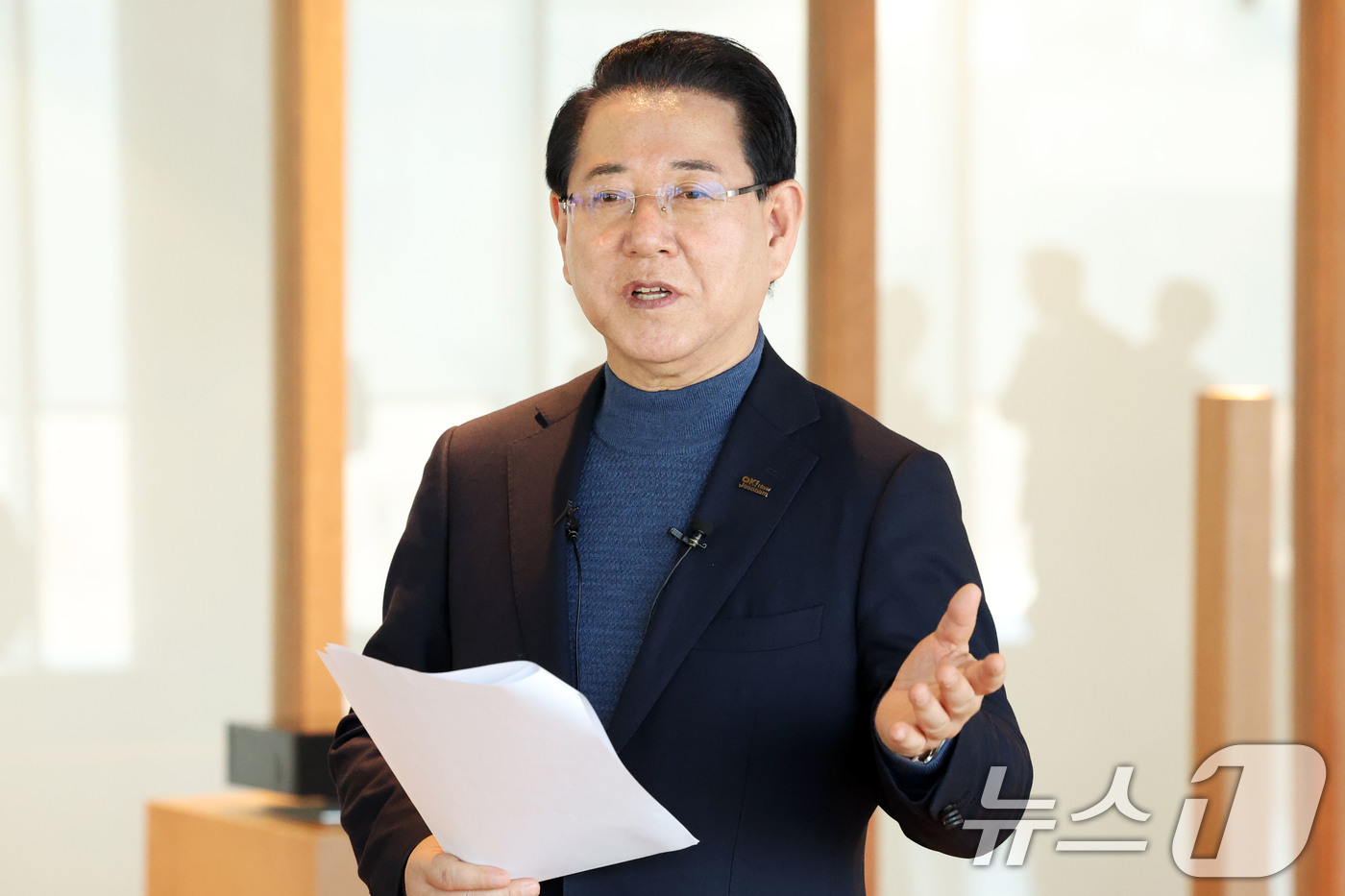 (광주=뉴스1) 이승현 기자 = 김영록 전남도지사가 20일 광주 동구 국립아시아문화전당(ACC)에서 ACC를 중심으로 금남로를 더 그레이트 컬처 스트리트로 조성해야 한다는 구상을 …